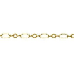 Cadena Fierro Eslabon Bano Dorado Ovalado 4x7 mm