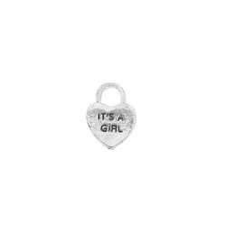 Charm Saga Plateado Corazon Girl 21x16 mm