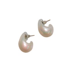 Aretes CCB Gota Curva Grande Perla