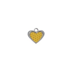 Charm Saga Corazon Amarillo 13 mm Mini