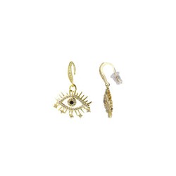 Aretes de Chapa de Oro Eye Lashes