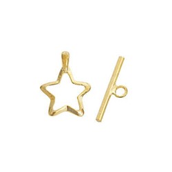 Broche Marinero Estrella 14 mm Dorado