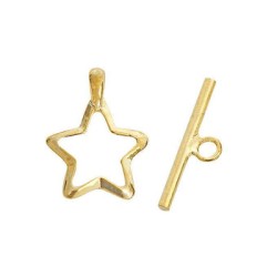 Broche Marinero Estrella 14 mm Dorado