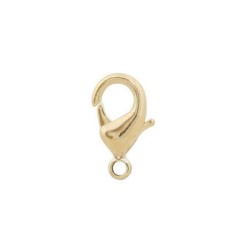 Broche Perico Gota Chico de Laton 12.5 x 6.5 mm Chapa de Oro 14K