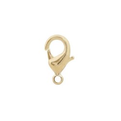 Broche Perico Gota de Laton 15 x 8.5 mm Chapa de Oro 14K