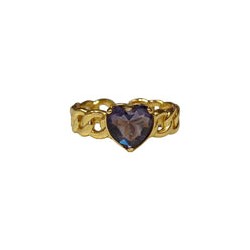 Anillo Ajustable Frau Elegance corazón morado