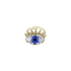 Anillo Frau Elegance Ojo de Circonia Azul