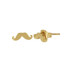 Arete Acero Inoxidable Dorado Mostacho 10x4 mm